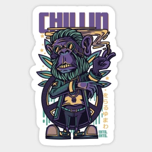 Chillin Sticker